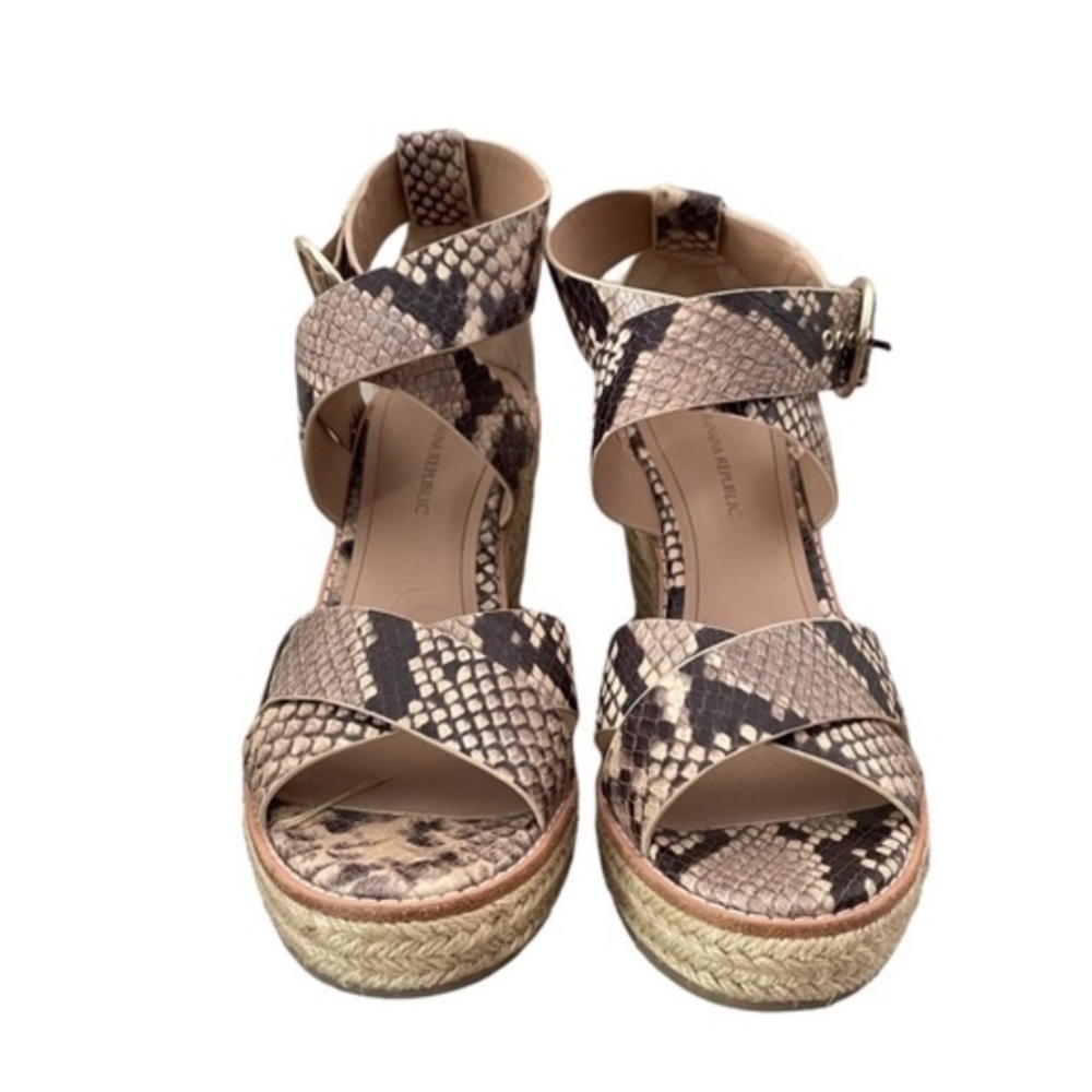 Banana Republic Snakeskin Espadrille Sandals
